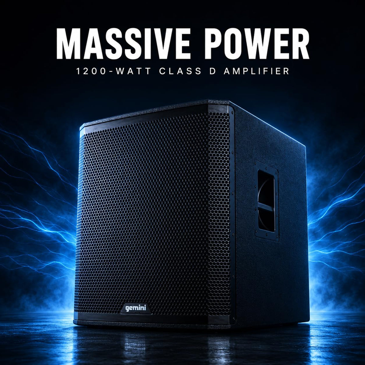 18" Powered Subwoofer, 1200 Watts, Bluetooth TWS Y236