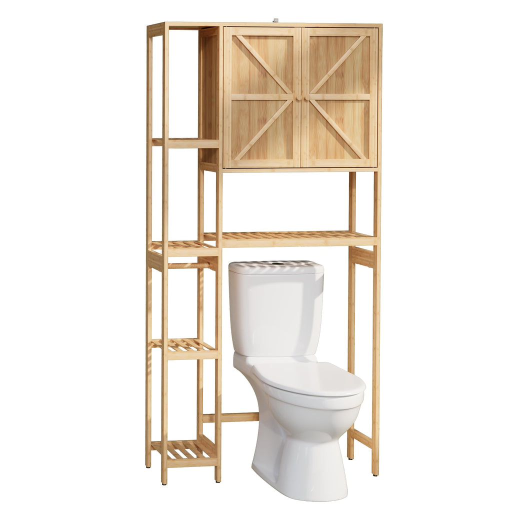 Bamboo Over-the-Toilet Storage Cabinet with Shelves A739