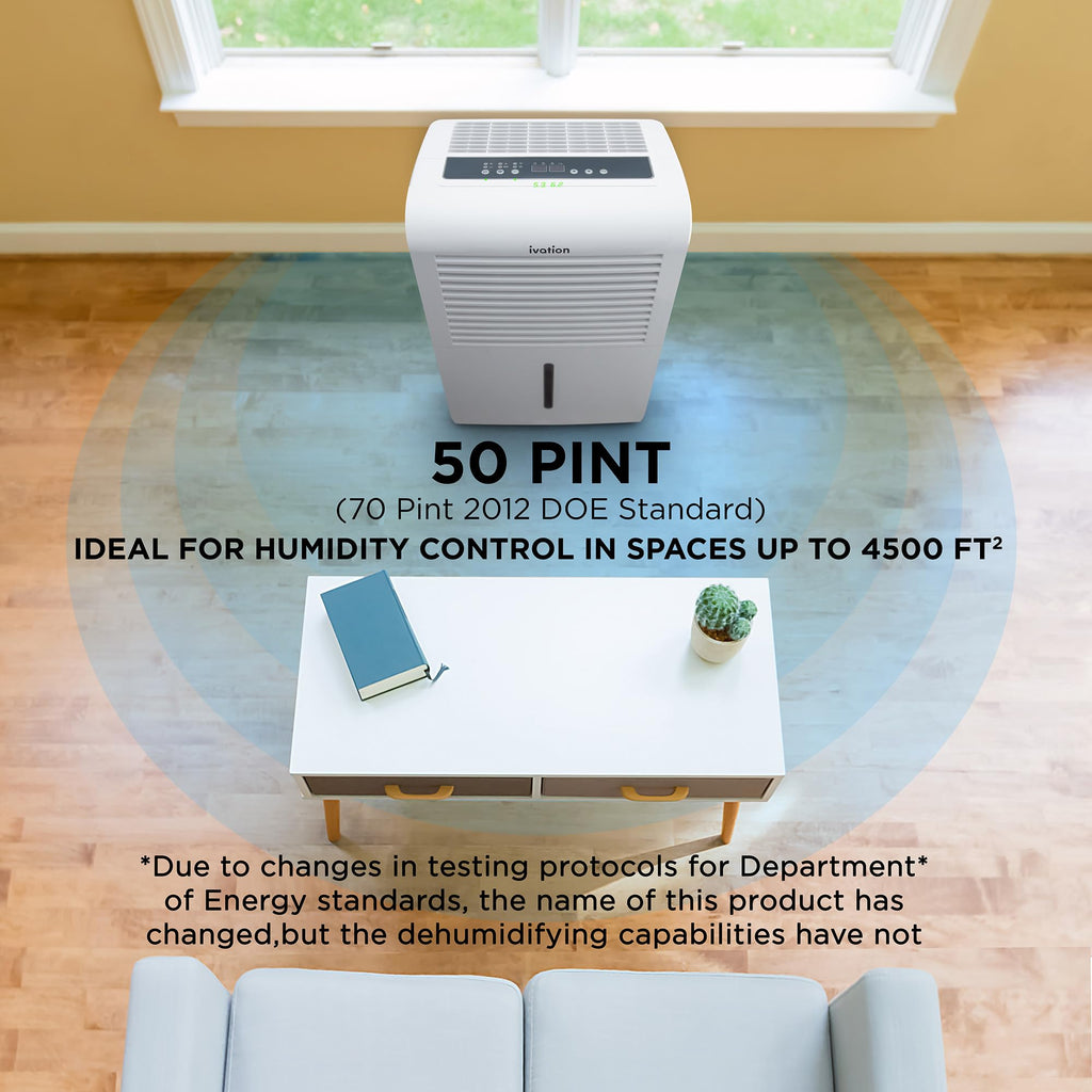 50 Pint Dehumidifier with Pump & Drain Hose L140