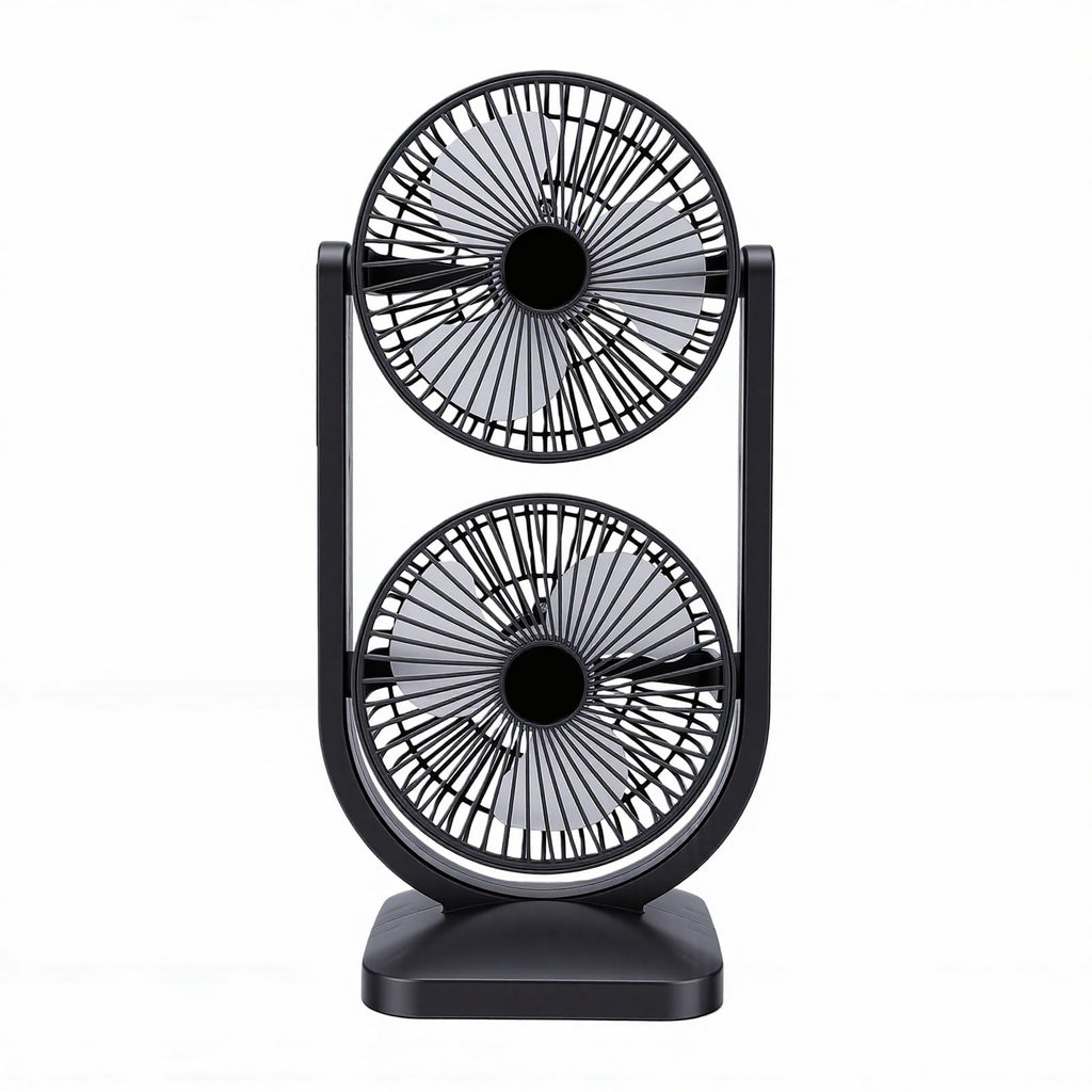 Portable USB Rechargeable 2 in 1 Dual Head Desk Fan Y597