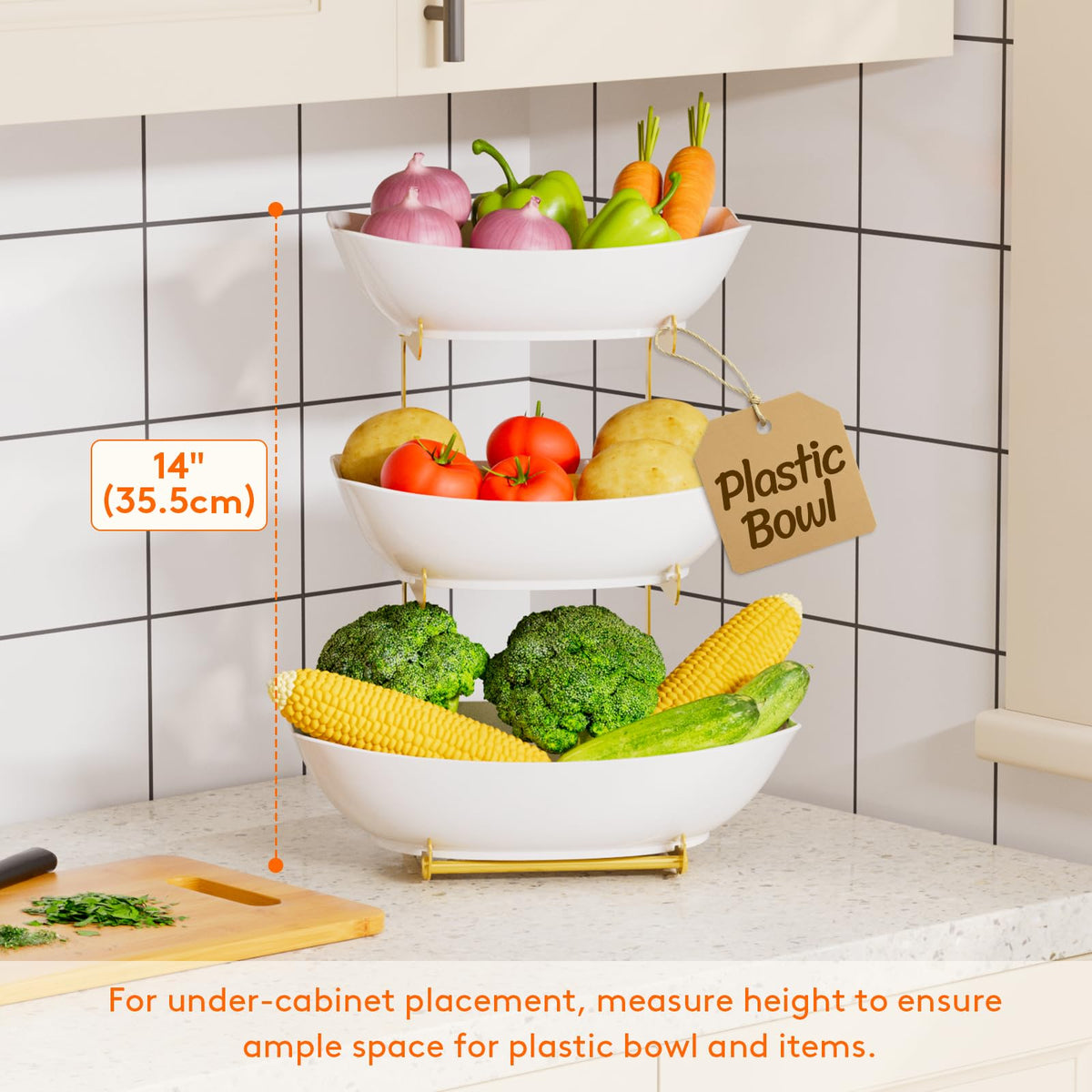 3 Tier Plastic Fruit Bowl Z640096