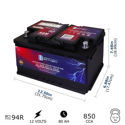 12V 80AH 850 CCA Replacement Battery C9004
