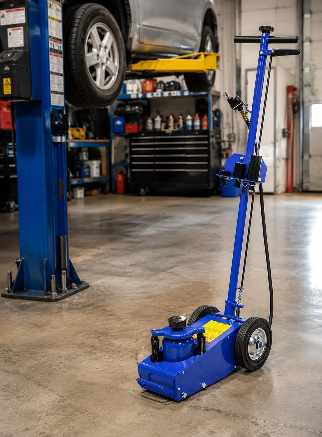 22 Ton Hydraulic Floor Jack with Extension Saddle Set F50866