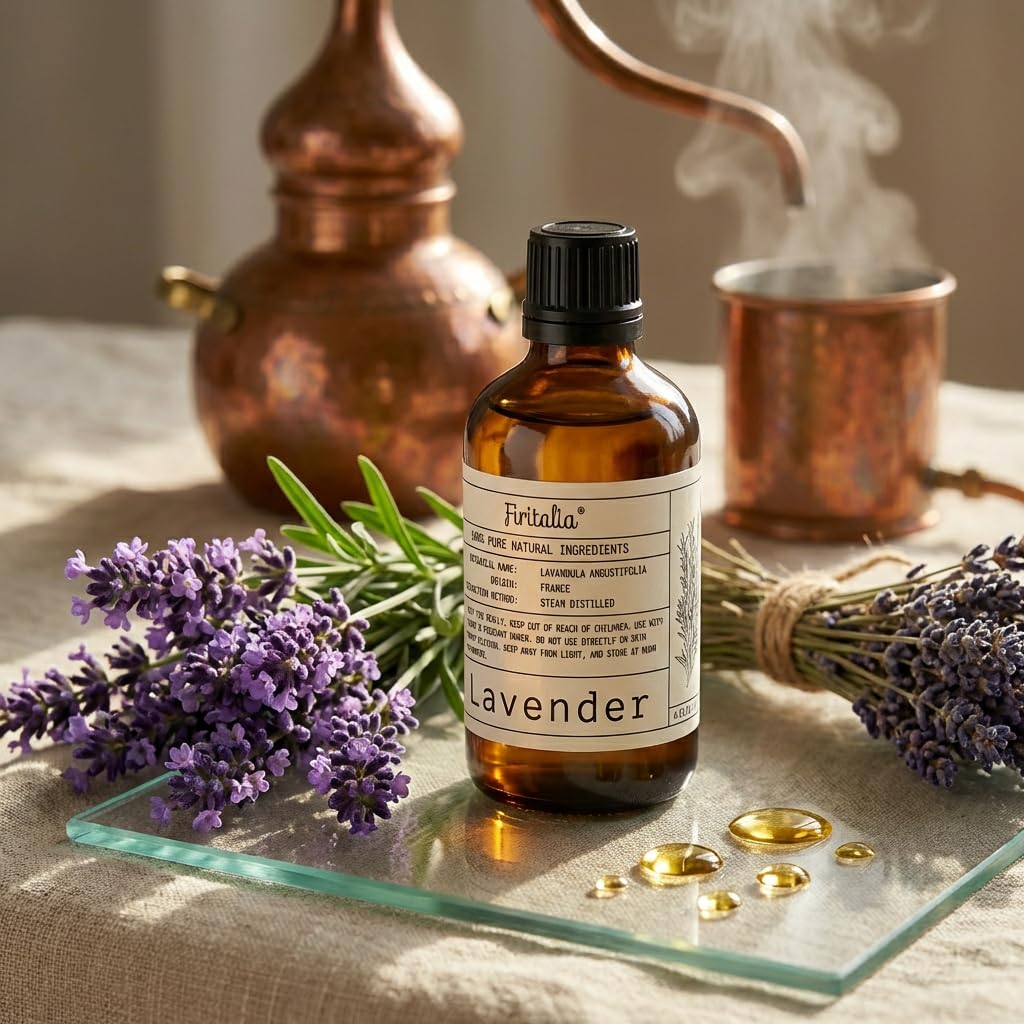 Lavender Essential Oil 4 Fl Oz with Glass Dropper N455