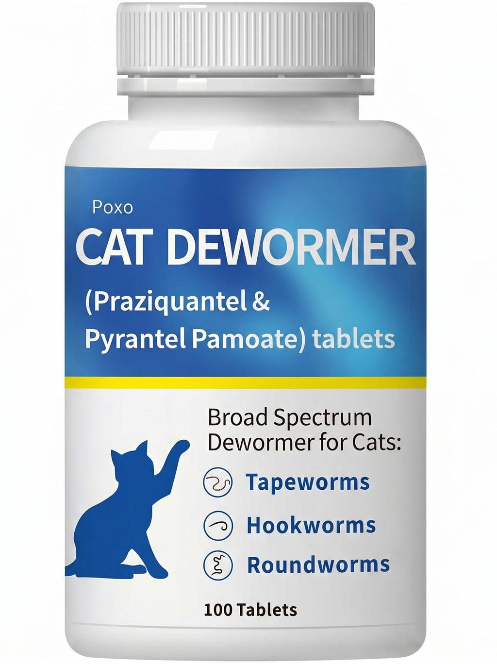 Broad Spectrum Dewormer Tablets for Cats and Kittens, 100 Tablets L6586
