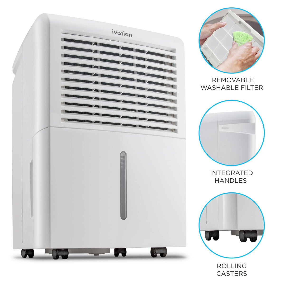 50 Pint Dehumidifier with Pump & Drain Hose L140