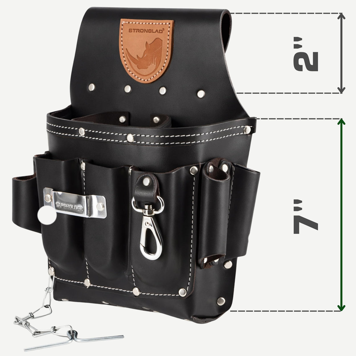 13-Pocket Top-Grain Leather Electricians Tool Belt J798