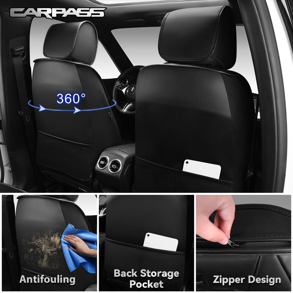 Nappa Leather Car Seat Covers Full Set Z31258