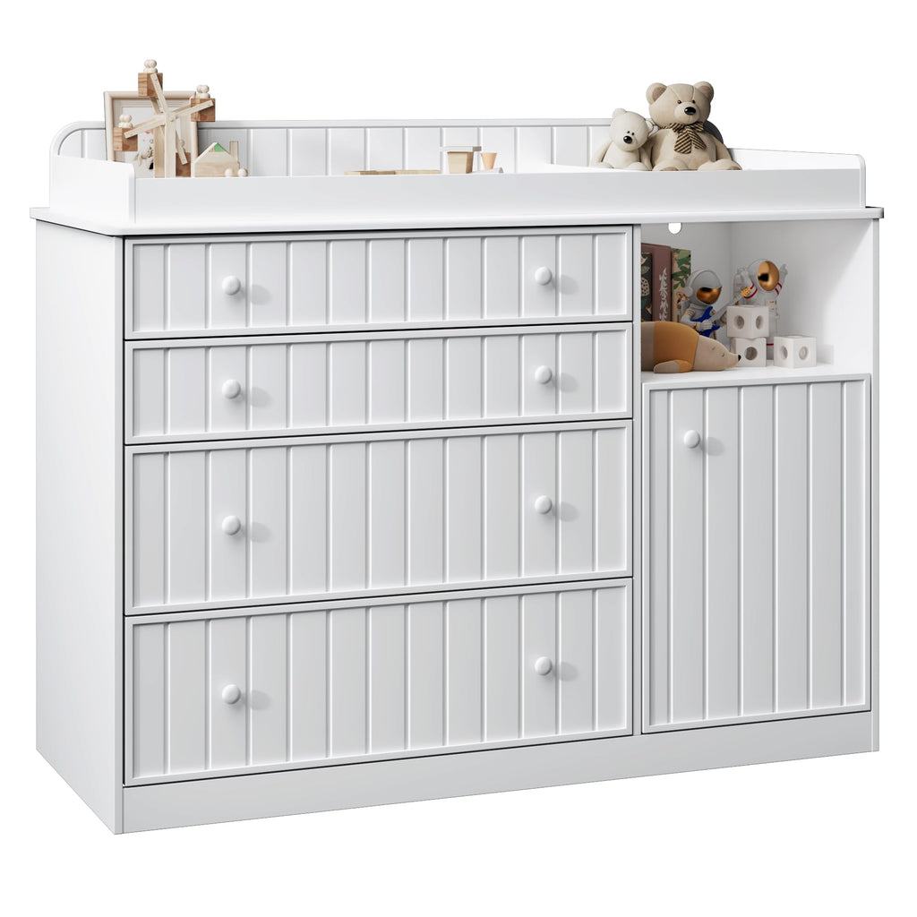 White 4 Drawer Changing Table Dresser N425947