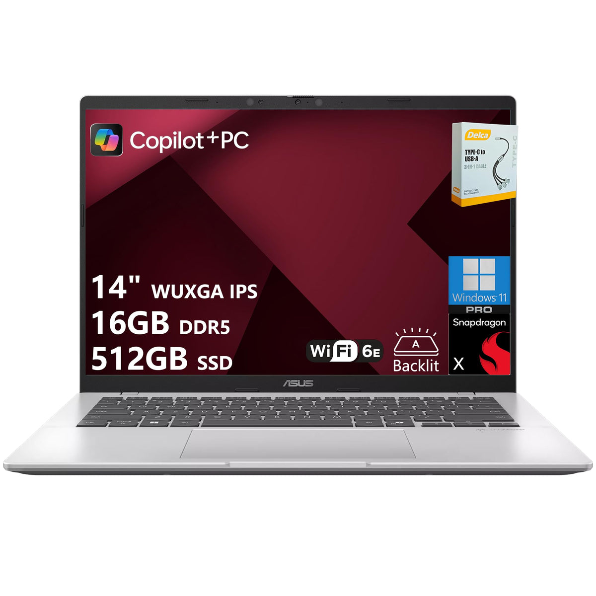 14" WUXGA IPS Anti-Glare 16GB DDR5 512GB SSD Laptop Y1701