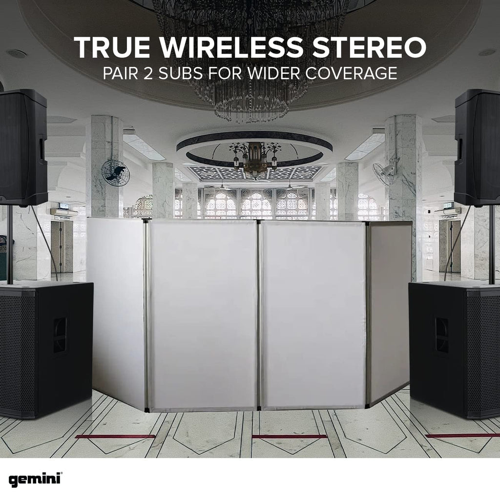 18" Powered Subwoofer, 1200 Watts, Bluetooth TWS Y236