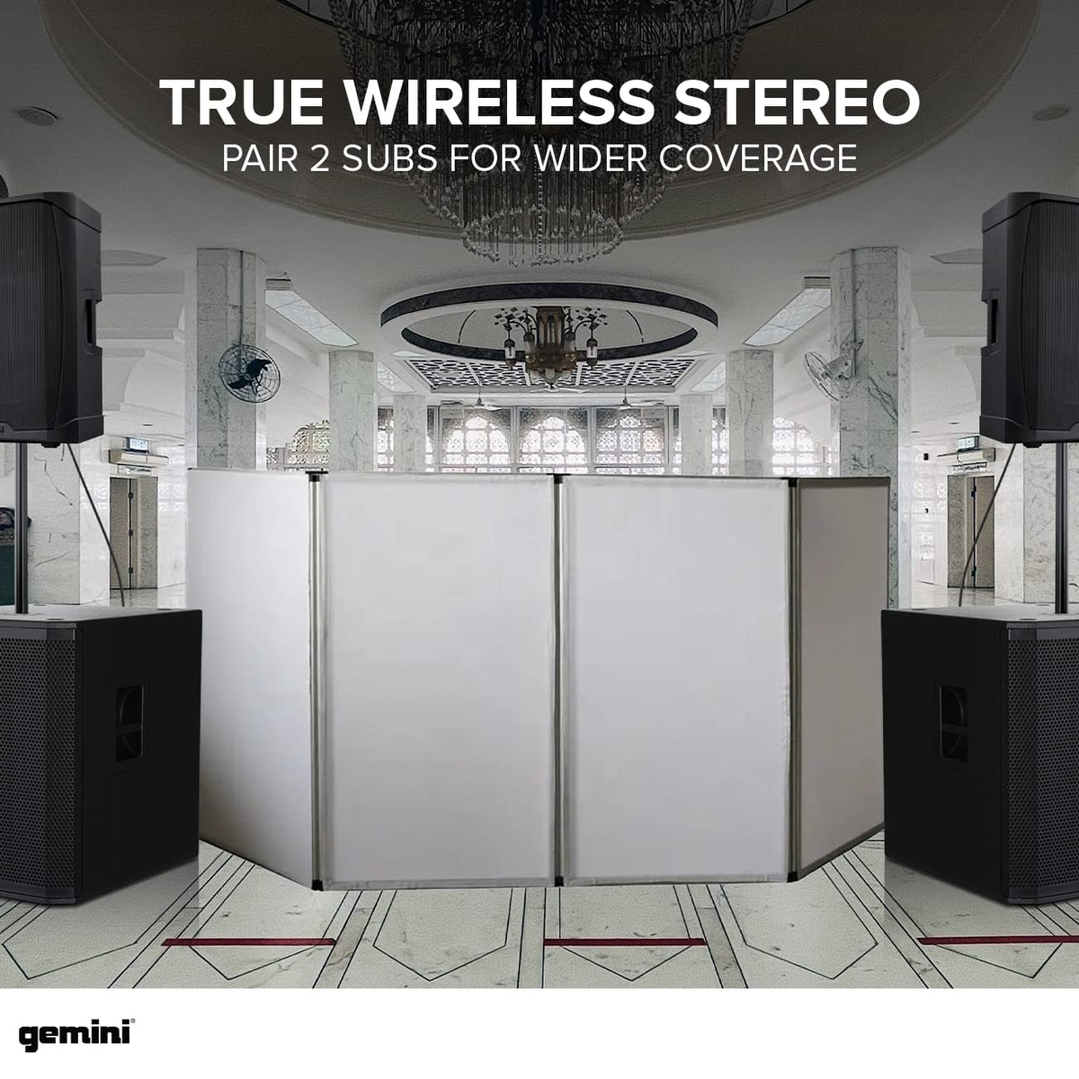 18" Powered Subwoofer, 1200 Watts, Bluetooth TWS Y236