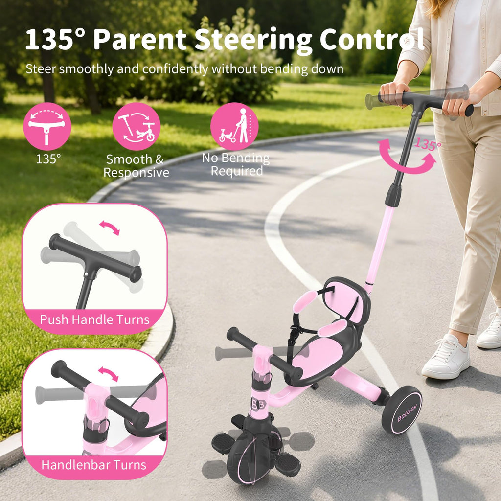 5 in 1 Toddler Tricycle & Balance Bike L6838