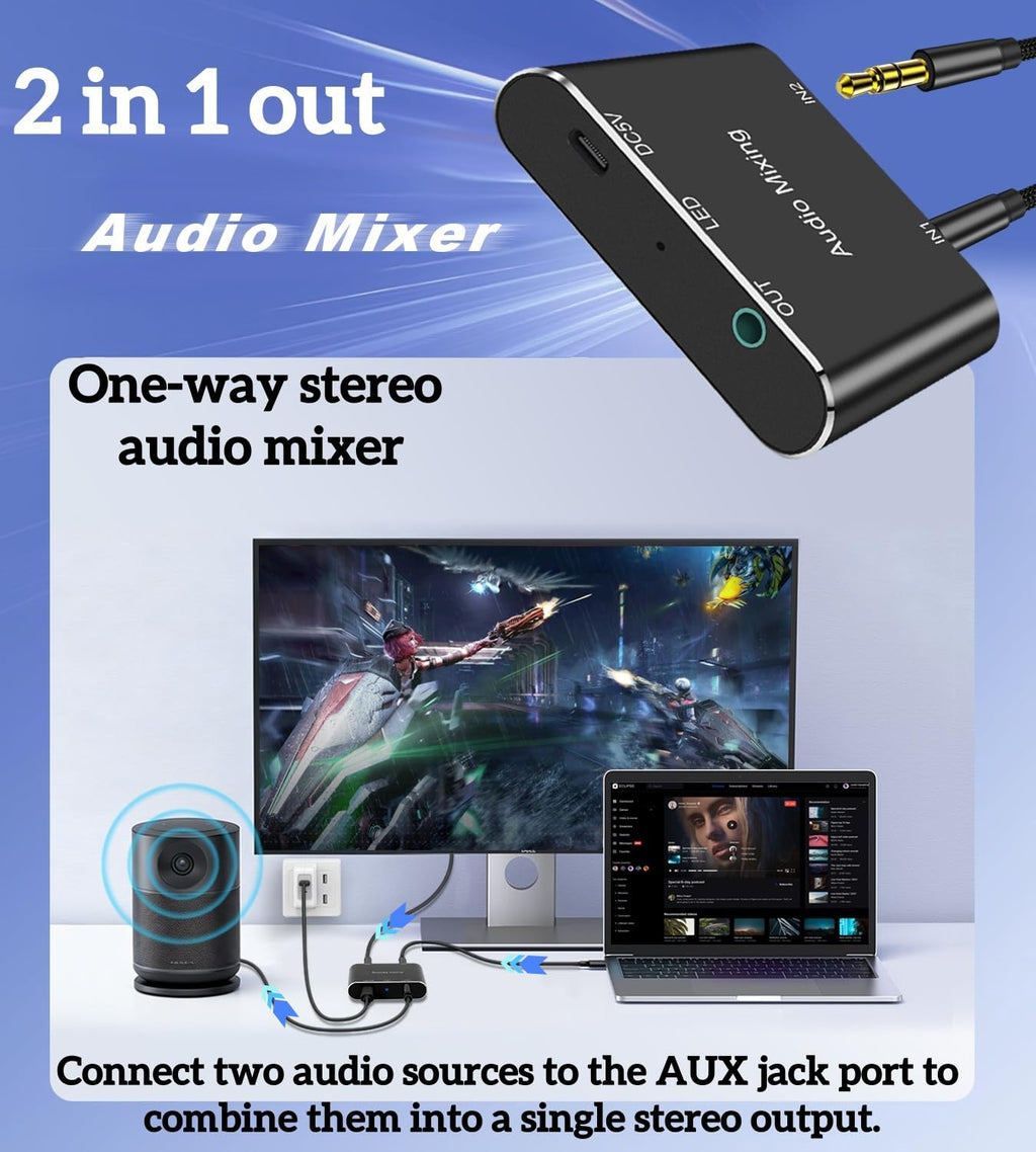 2 Channel Stereo Audio Mixer Z39549
