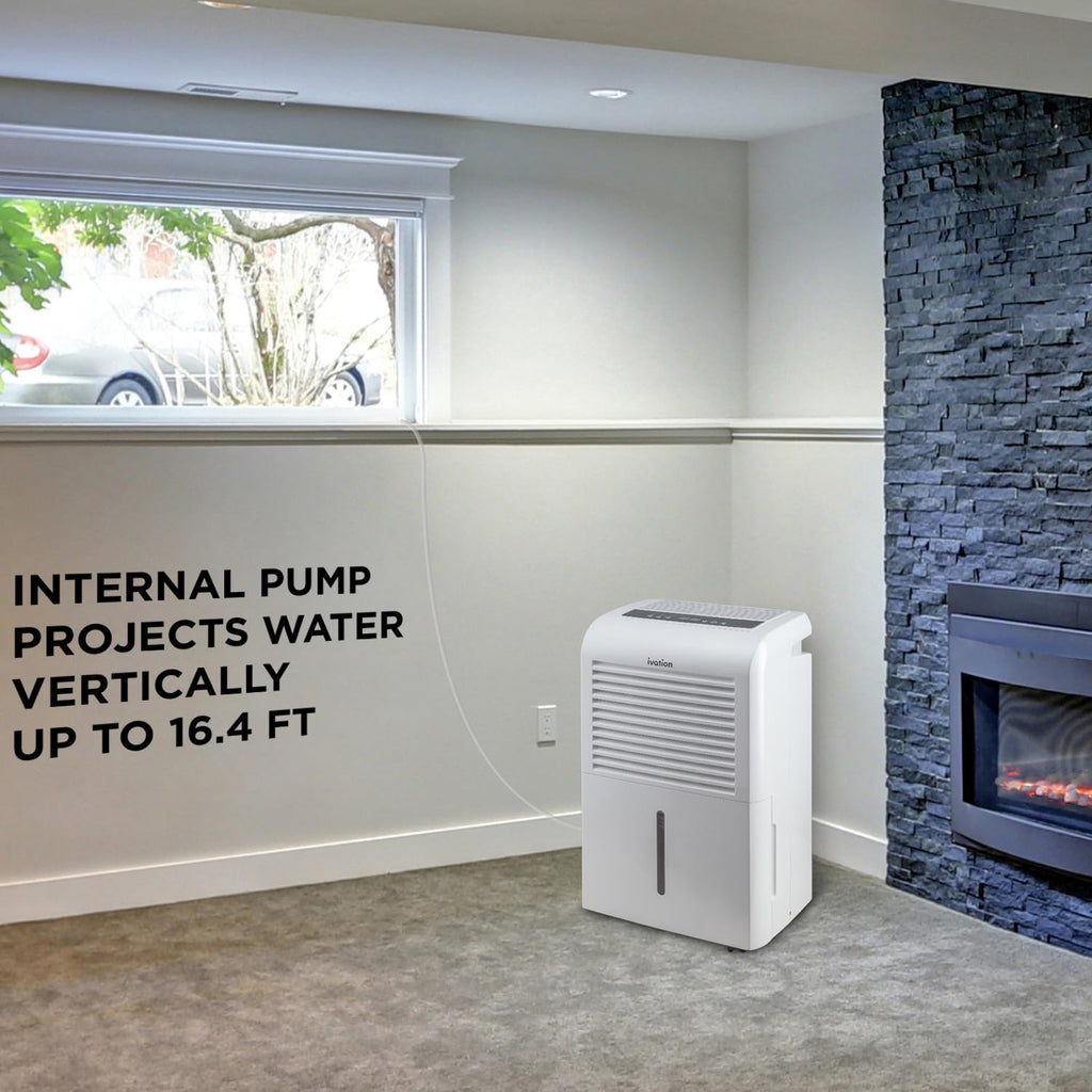 50 Pint Dehumidifier with Pump & Drain Hose L140