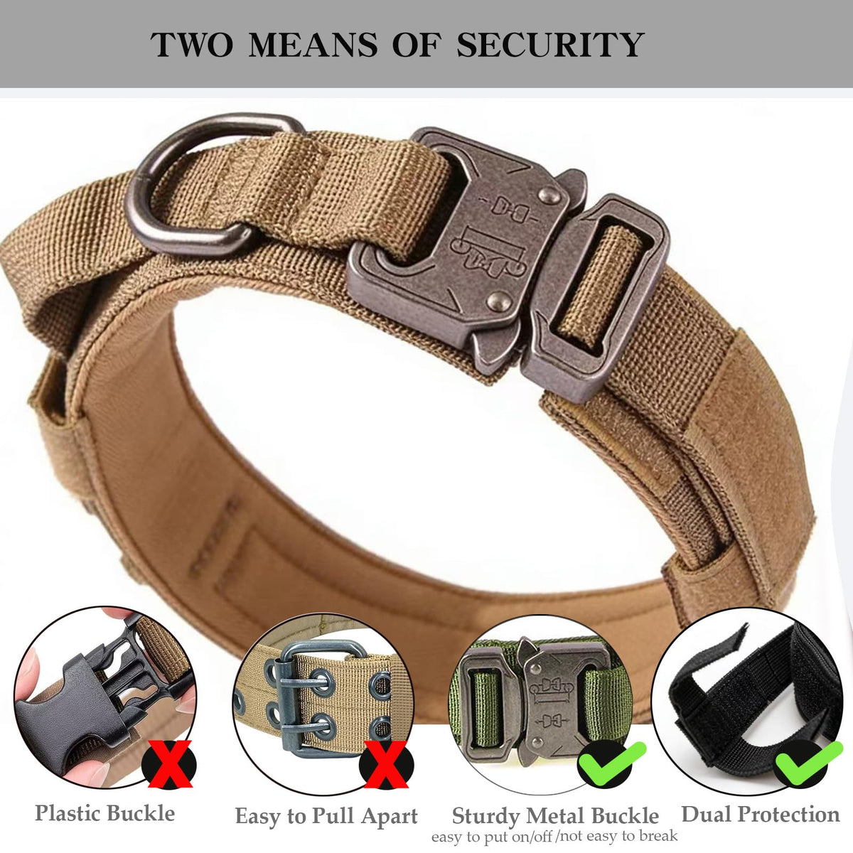 Adjustable Nylon Tactical Dog Collar with Control Handle G442325