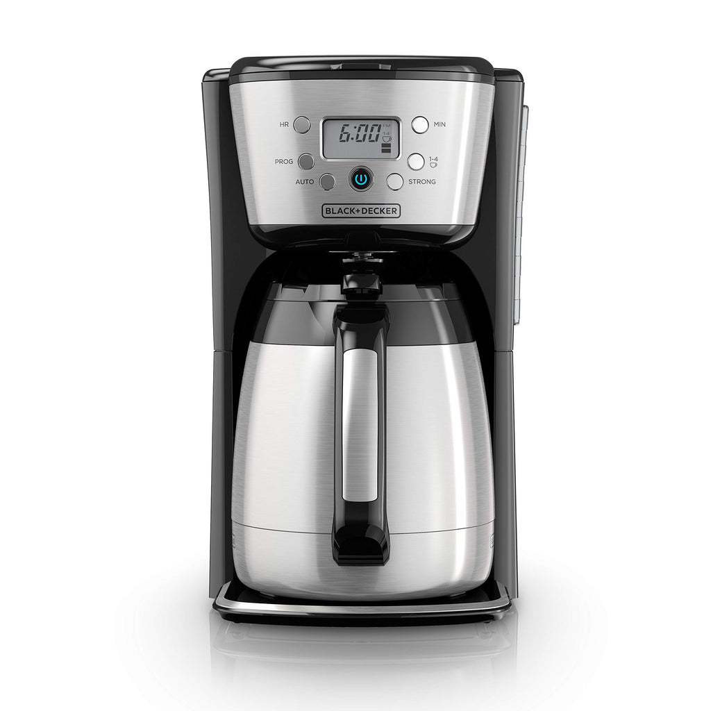 Black and Silver 12 Cup Programmable Thermal Coffee Maker K3459
