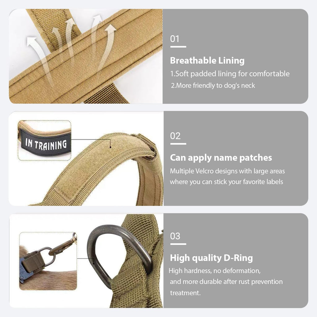 Adjustable Nylon Tactical Dog Collar with Control Handle G442325