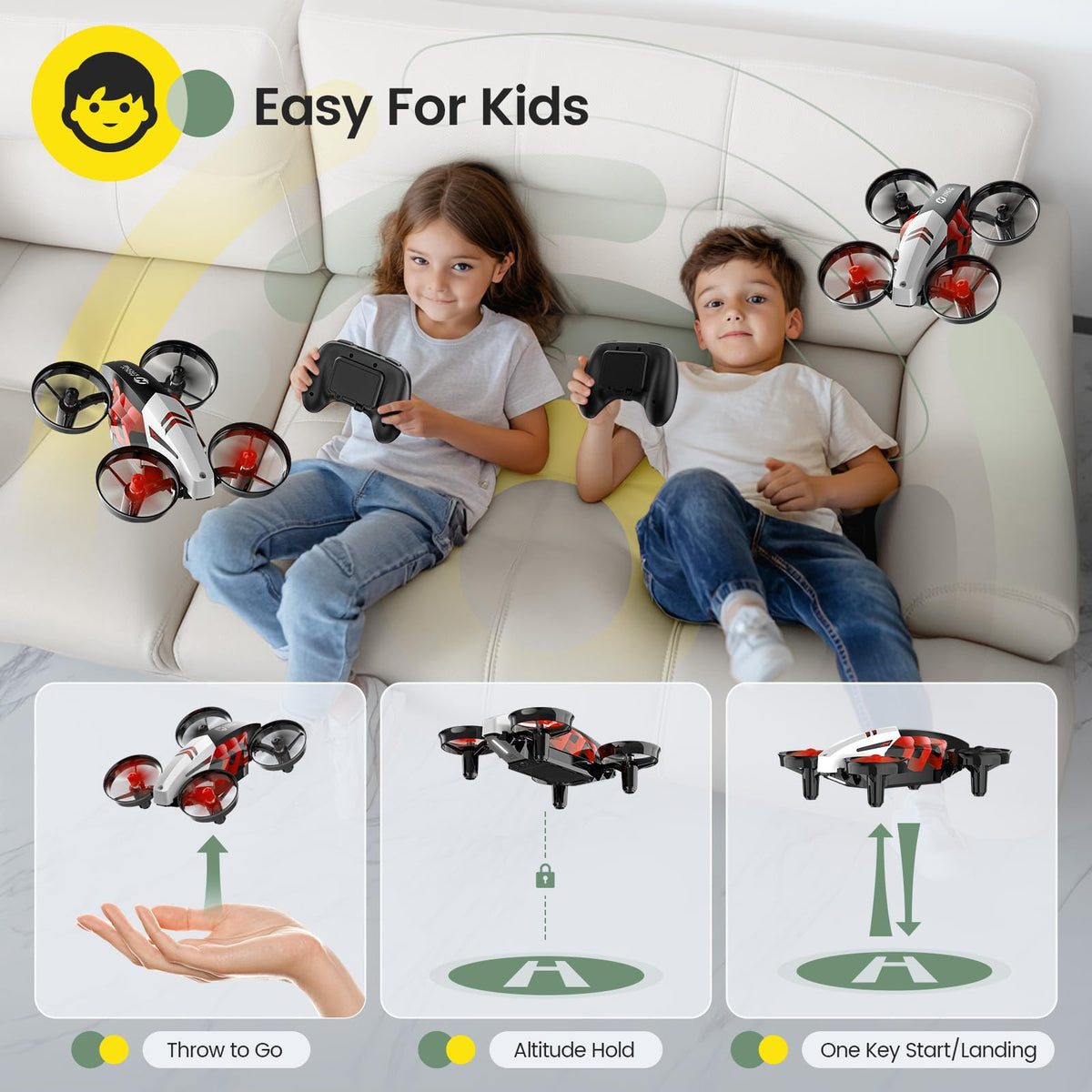 Mini Indoor RC Quadcopter with 3D Flip U4561