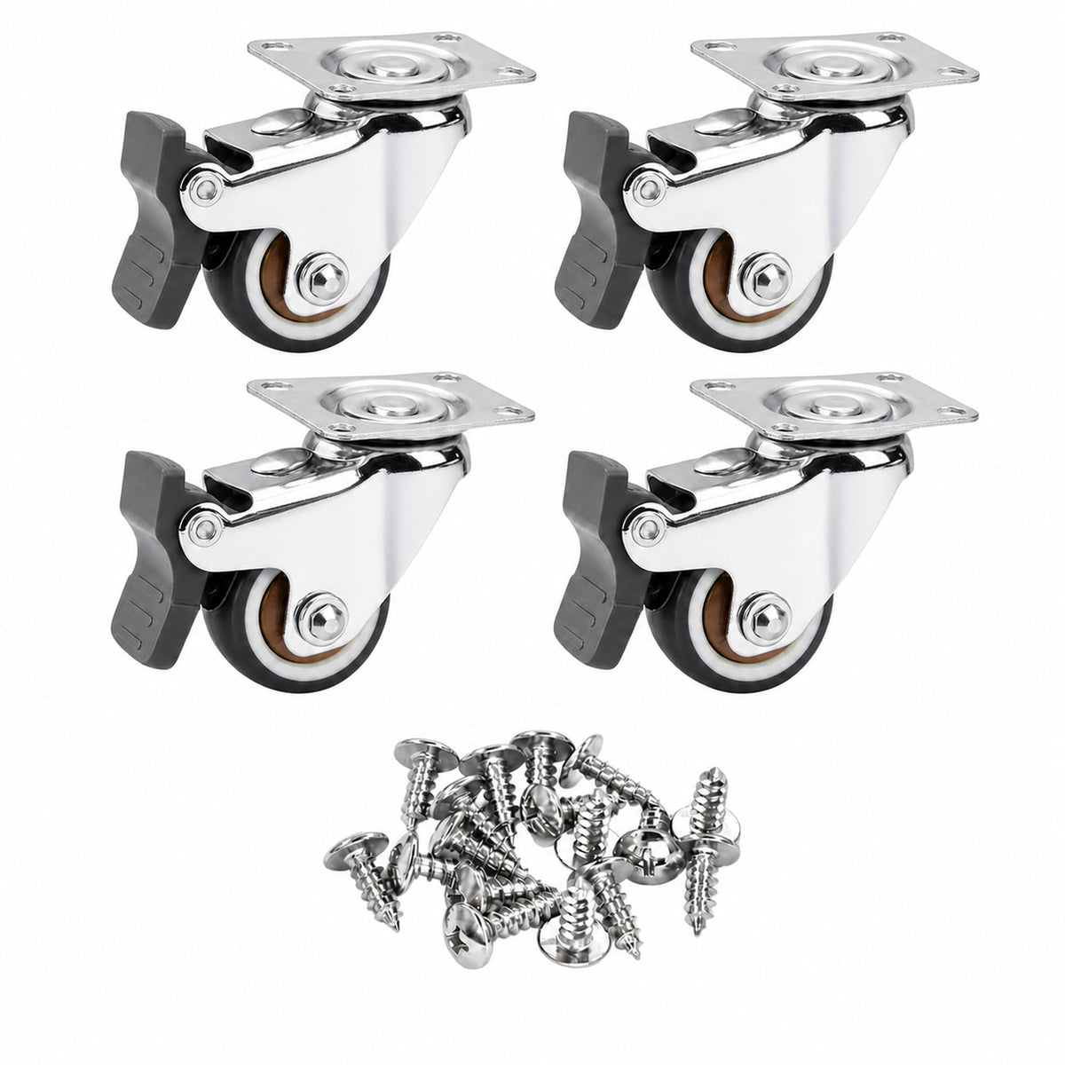 1 Inch Caster Wheels Set of 4 G7929