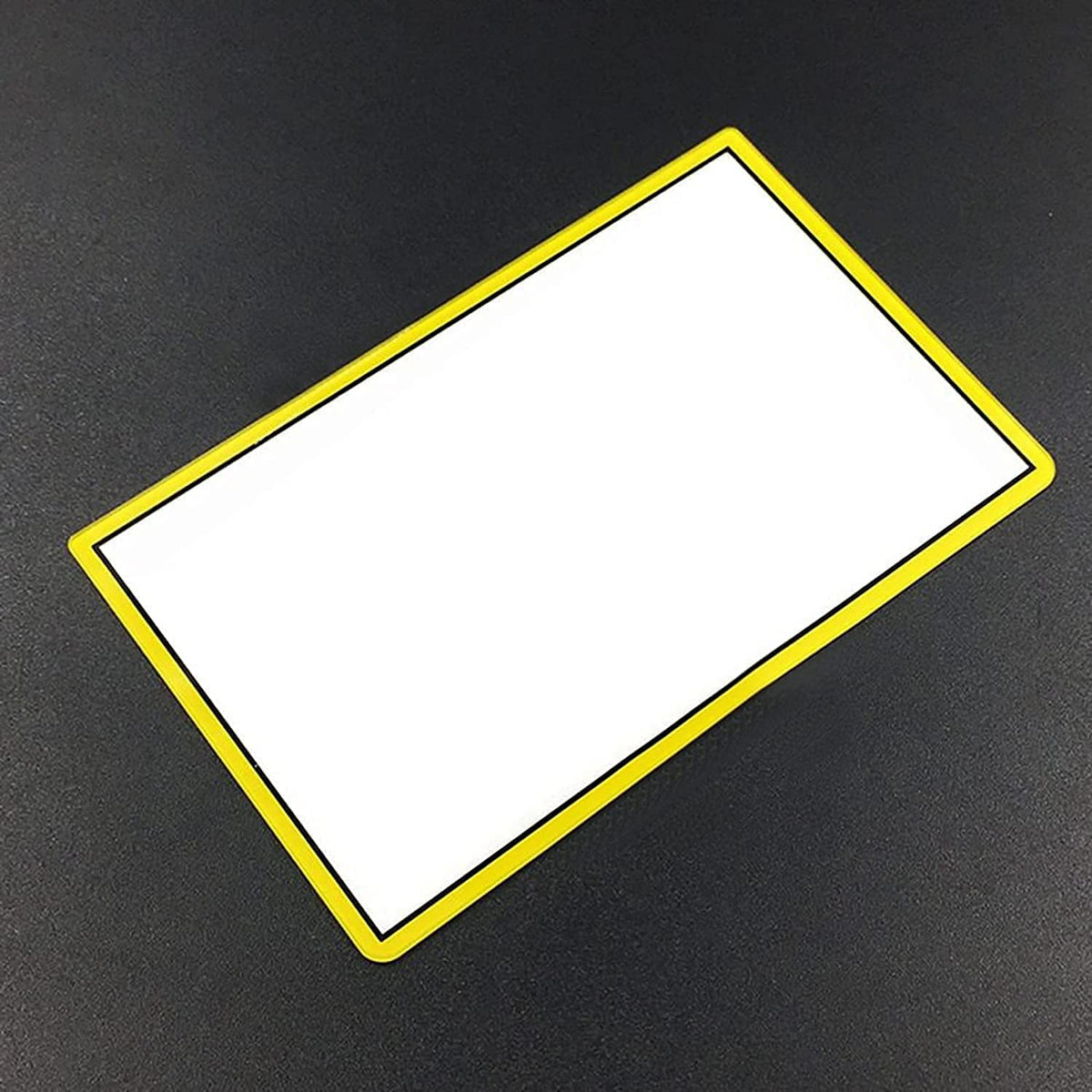 Glass Top Upper Screen Frame Lens Cover LCD Screen Protector with Adhesive for 3DS XL/New 3DS XL LL Console (Yellow) W94437