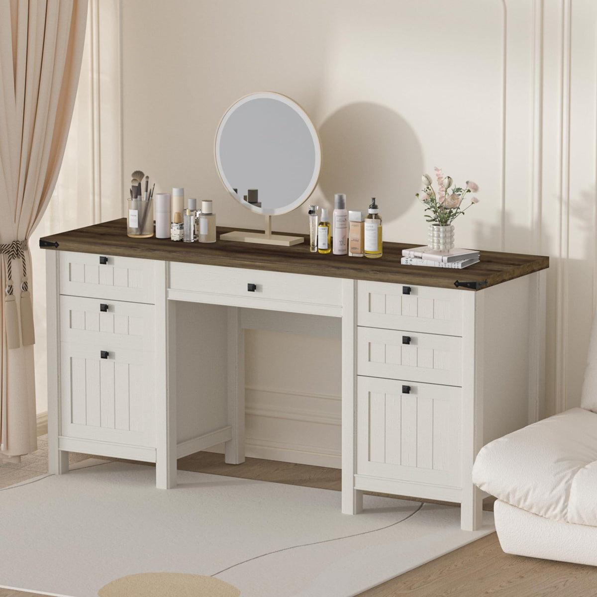 62" Executive Desk with File Drawer & Cabinet K738625