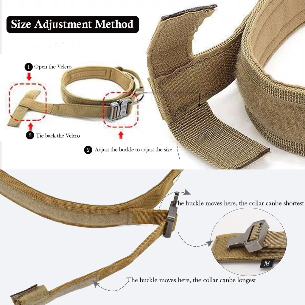 Adjustable Nylon Tactical Dog Collar with Control Handle G442325