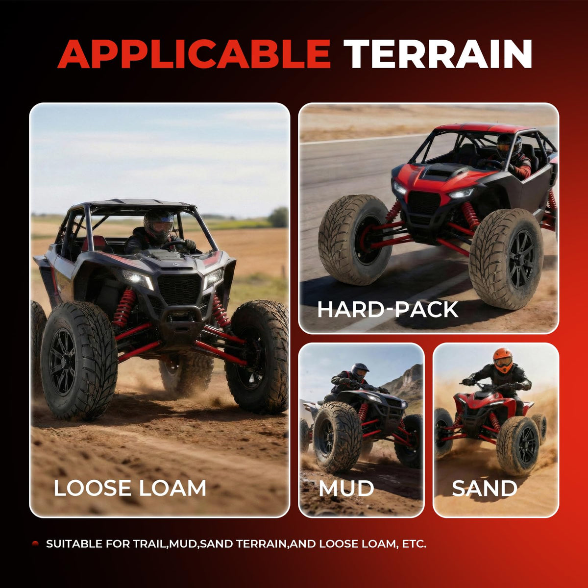 20x7-8 All-Terrain ATV/UTV Tires, Set of 2 M5346