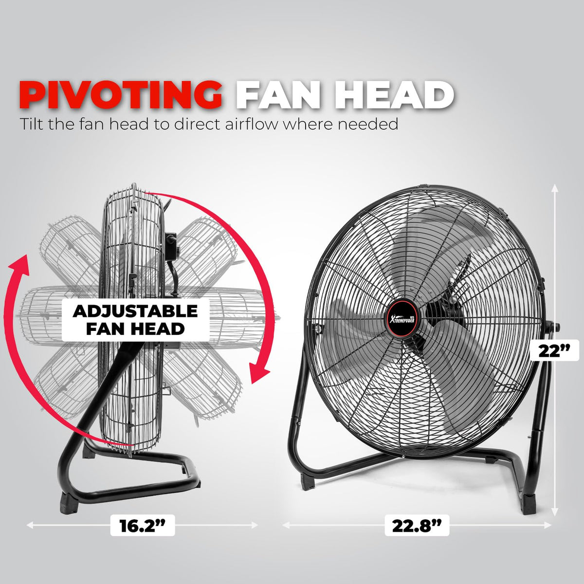 20-Inch Floor & Wall Mount Fan, 3-Speed 5000 CFM M306162