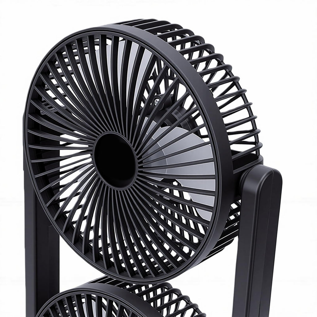 Portable USB Rechargeable 2 in 1 Dual Head Desk Fan Y597