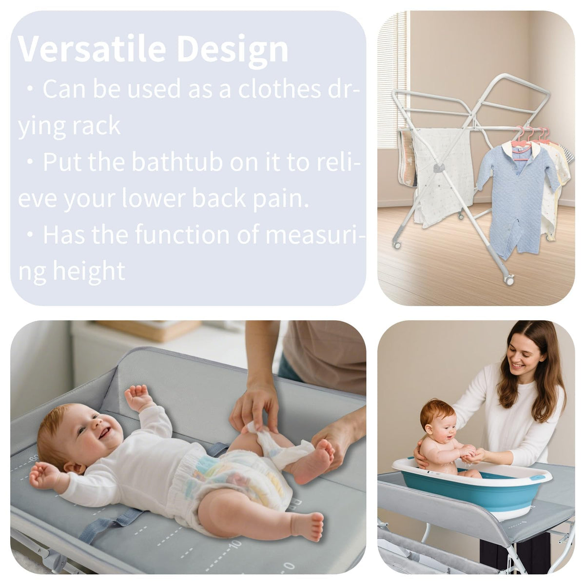 Portable Folding Baby Changing Table with Safety Belt X2134