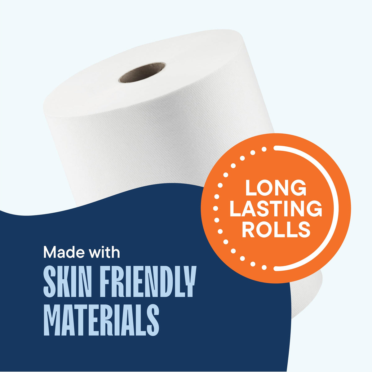 10 x 800 White Paper Towel Rolls 6 Pack A6551