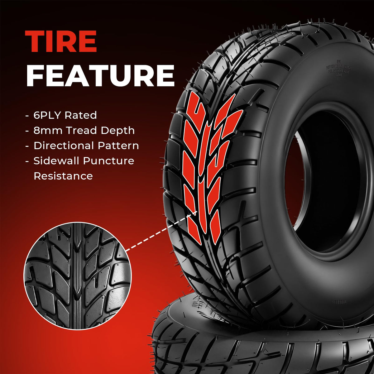 20x7-8 All-Terrain ATV/UTV Tires, Set of 2 M5346