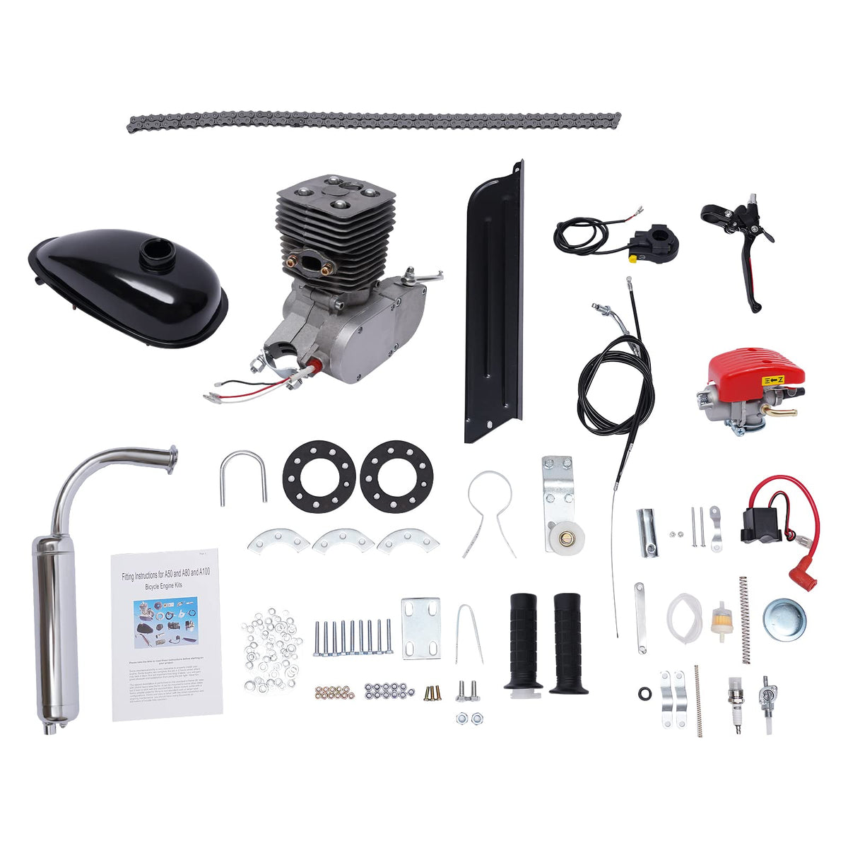 Bike Engine Kit Sprocket Motorized Bicycle Gasoline Engine Motor Kit E541