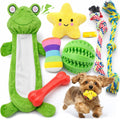 8 Pack Puppy Chew Toys with Squeaky Plush Rope and Ball R2453