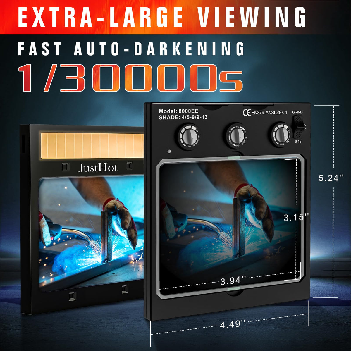 Auto Darkening True Color Welding Lens E959
