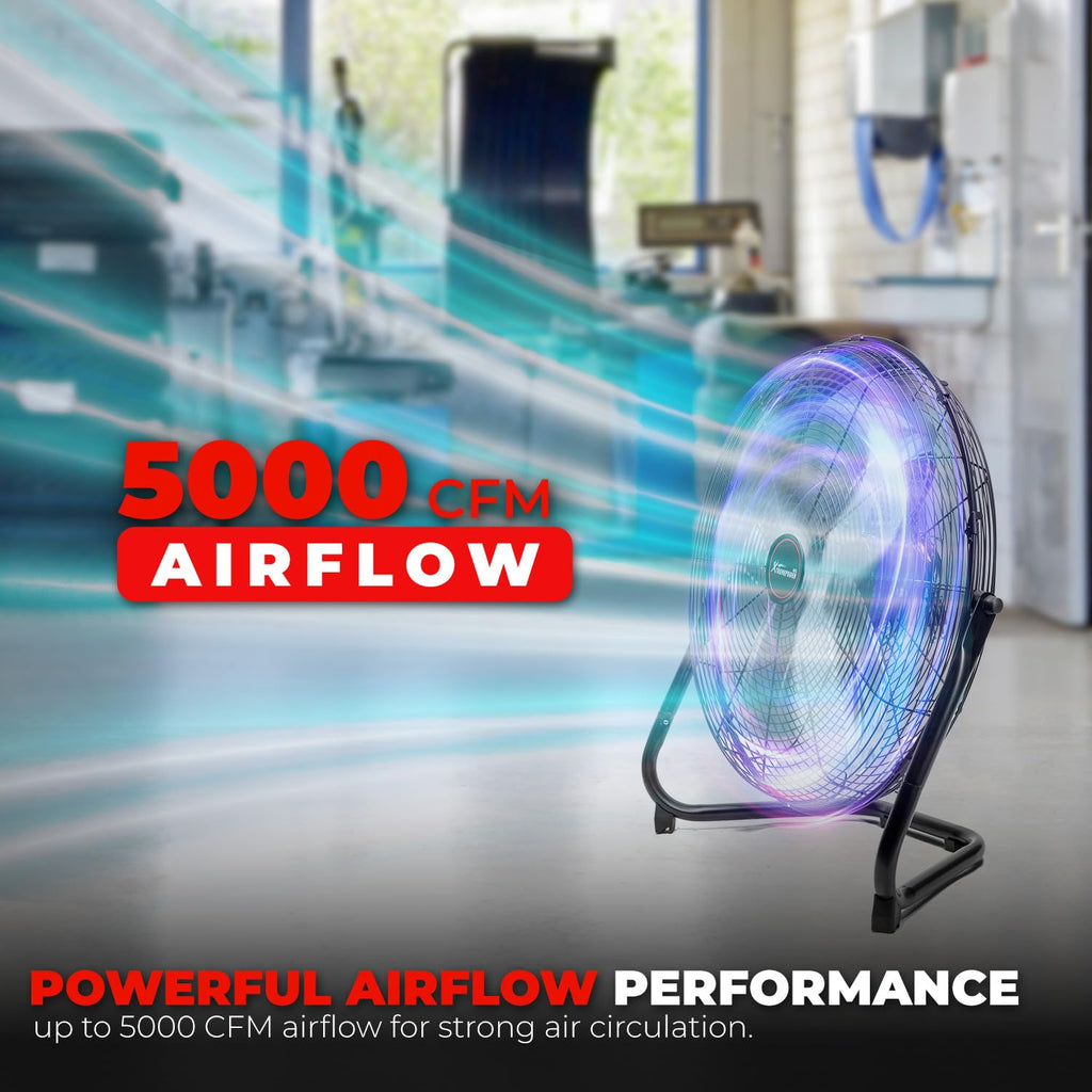 20-Inch Floor & Wall Mount Fan, 3-Speed 5000 CFM M306162