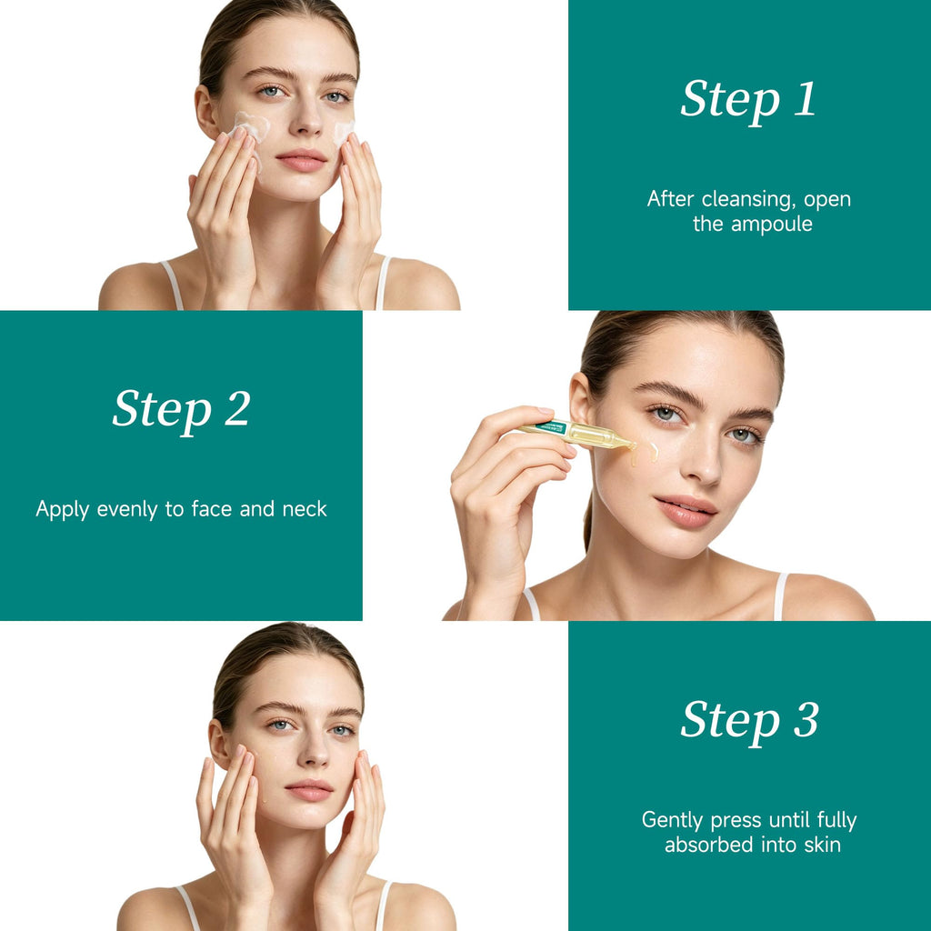 Anti-Aging Face Oil Serum Ampoules with Squalane, Camellia, Jojoba & Meadowfoam Seed Oil, 1ml x 30 I940679