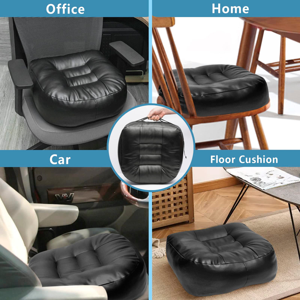 6 Inch Leather Car Booster Seat Cushion U96477