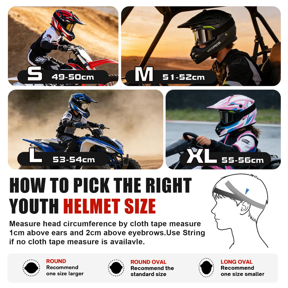 Kids Dirt Bike Helmet Set with Goggles Gloves T450