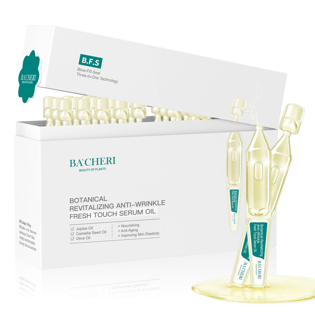 Anti-Aging Face Oil Serum Ampoules with Squalane, Camellia, Jojoba & Meadowfoam Seed Oil, 1ml x 30 I940679