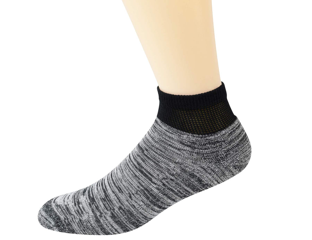 Men's 5 Pairs Low Cut Diabetic Socks with Cushion Sole and Seamless Toe E13140
