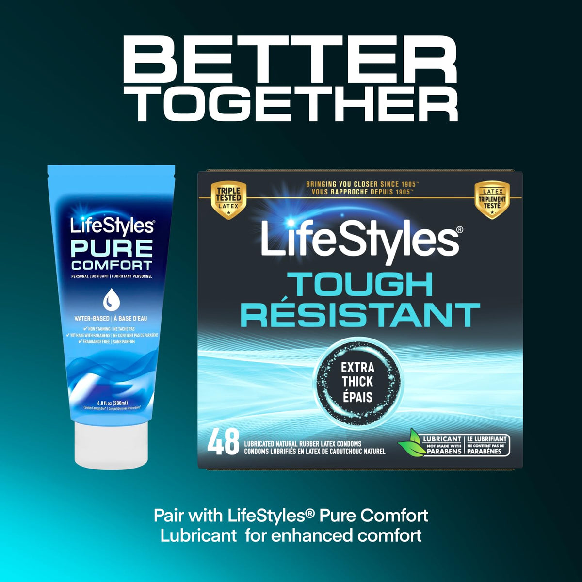 Natural Rubber Lubricated Condoms 48 Count T112