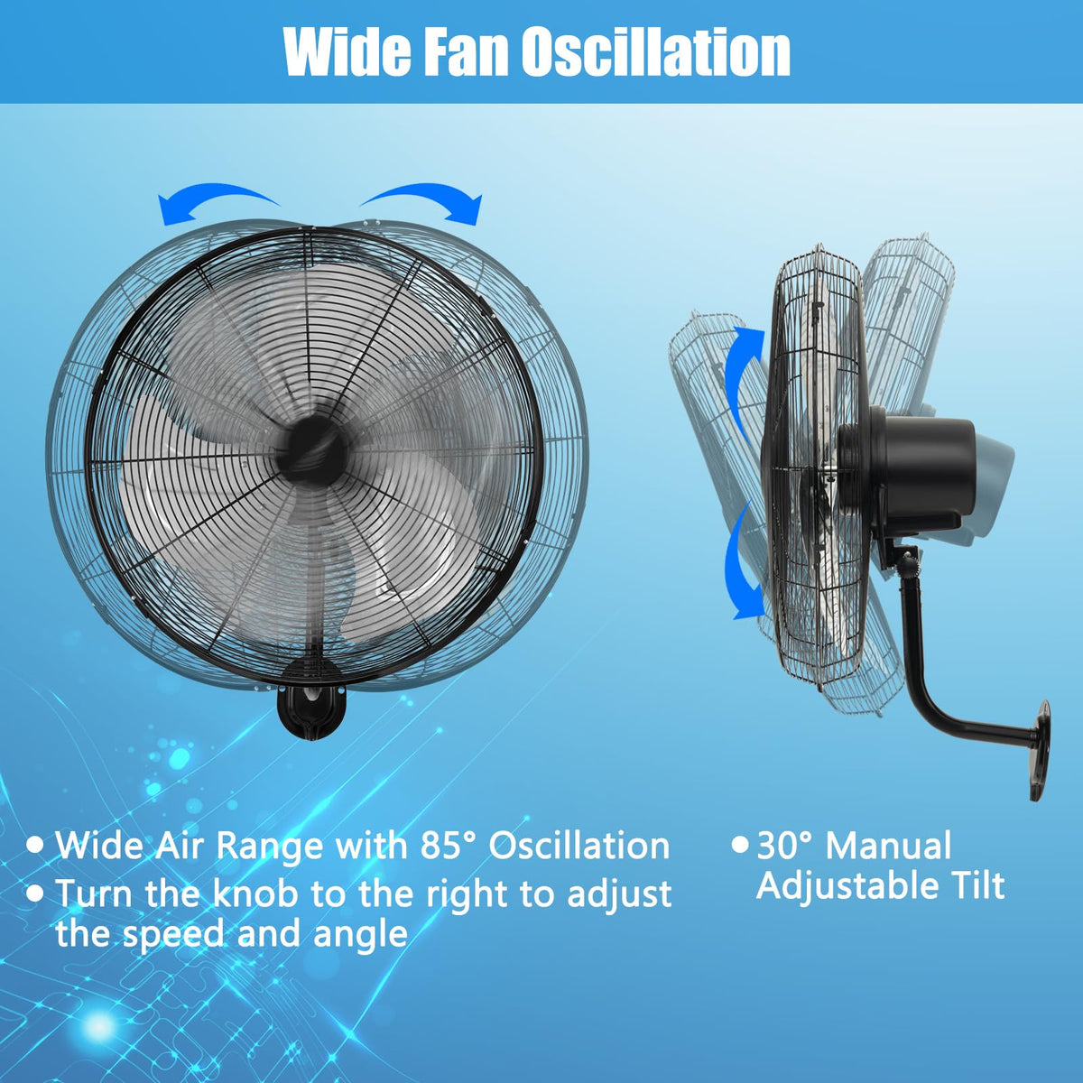 20 Inch Oscillating Wall Fan E399196
