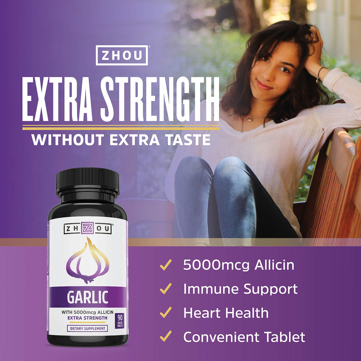 Garlic with Allicin Supplement 90 Coated Tablets Q792028
