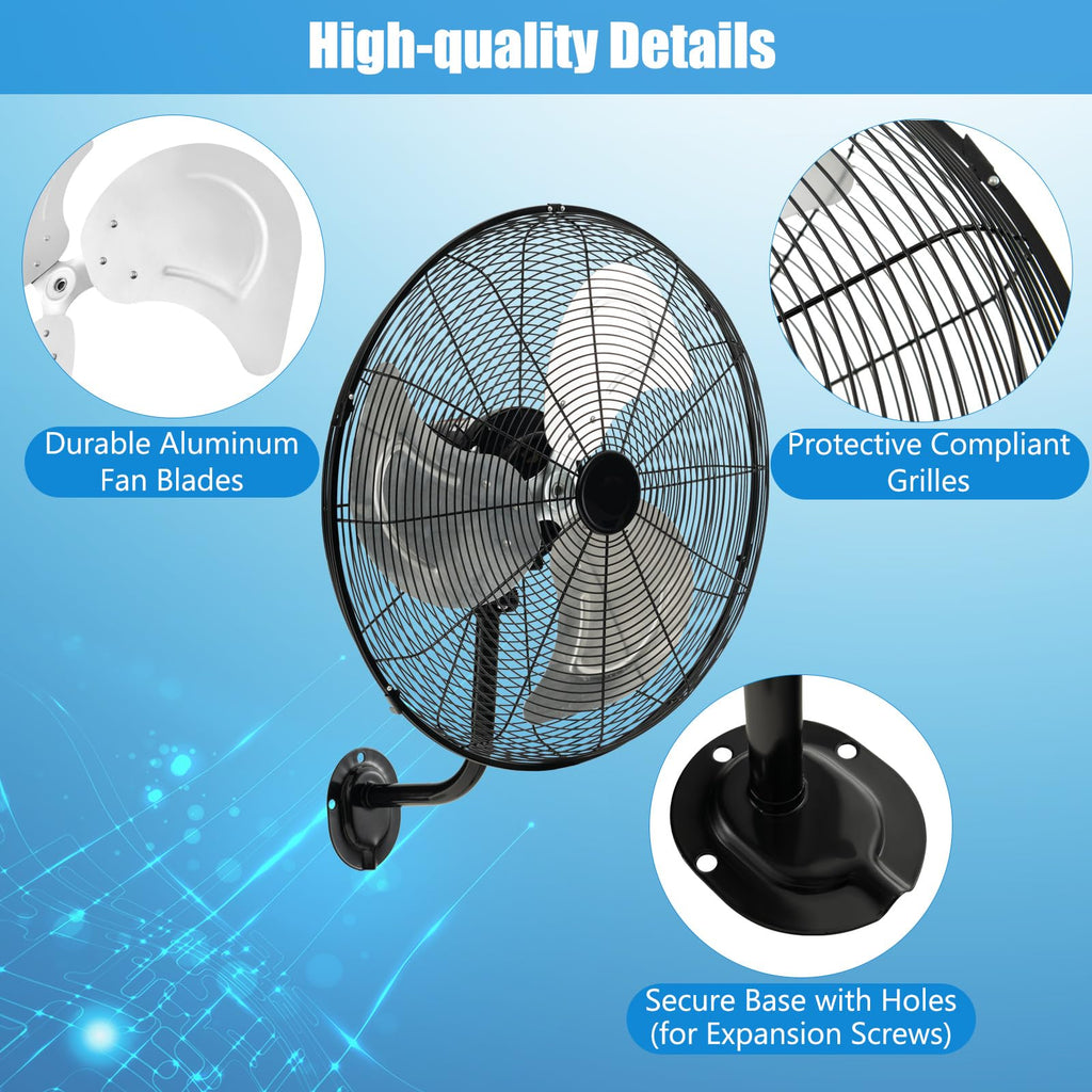 20 Inch Oscillating Wall Fan E399196