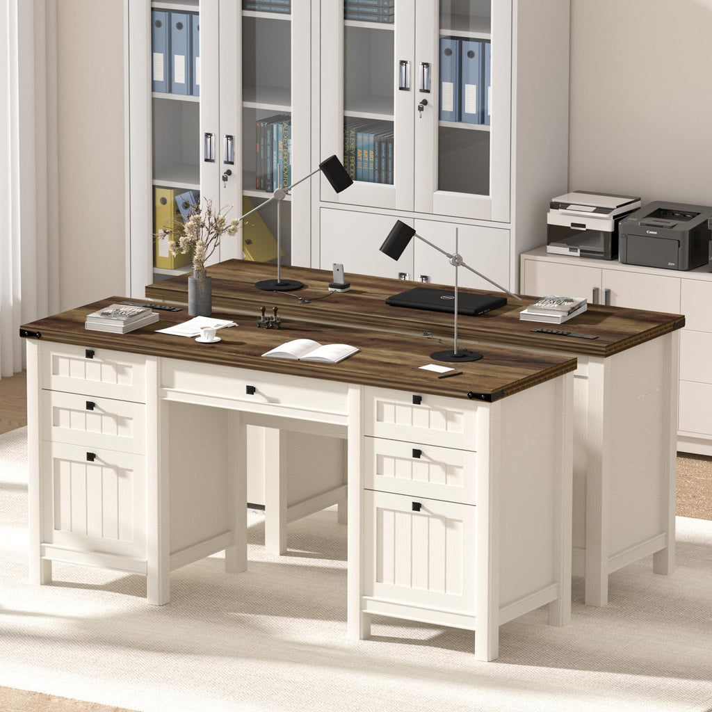 62" Executive Desk with File Drawer & Cabinet K738625