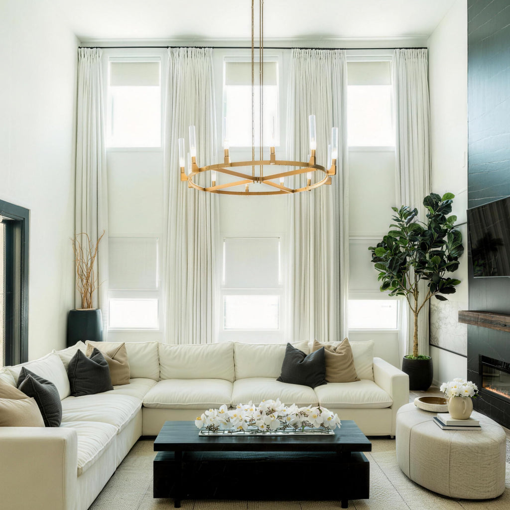 Linen Pinch Pleated Blackout Curtain 1 Panel R732036