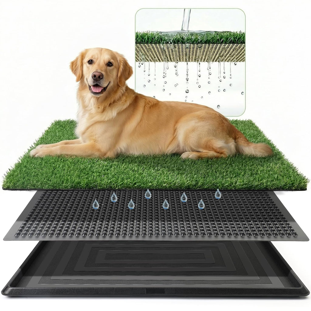 Grass Pad for Dogs Potty, 3-Layer Reusable, Washable, 30 x 20 in T8239