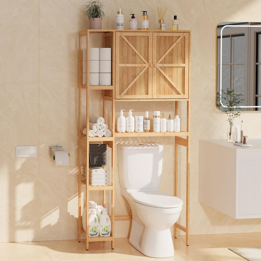 Bamboo Over-the-Toilet Storage Cabinet with Shelves A739